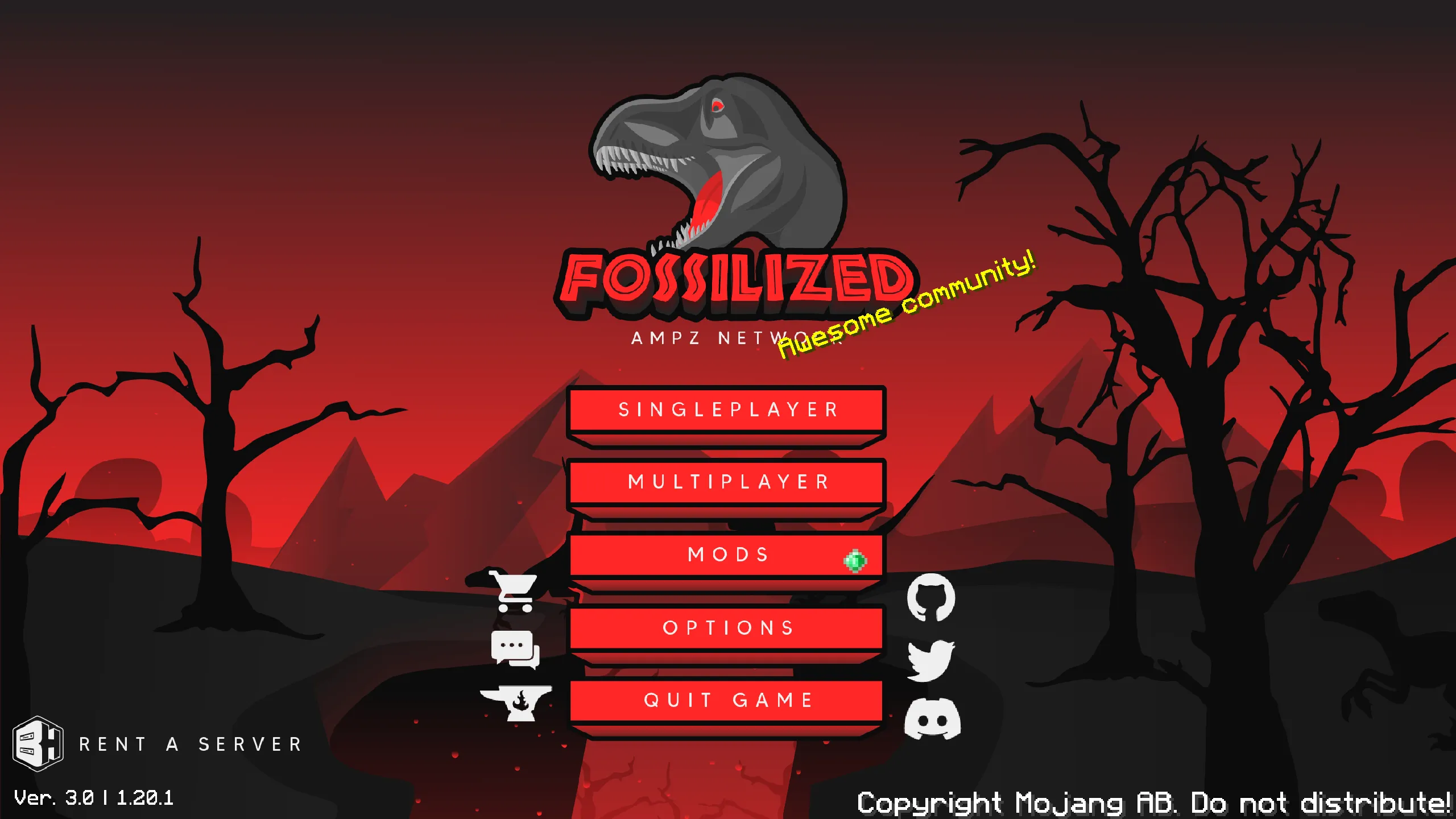 Fossilized v3.0 Main Menu Artwork